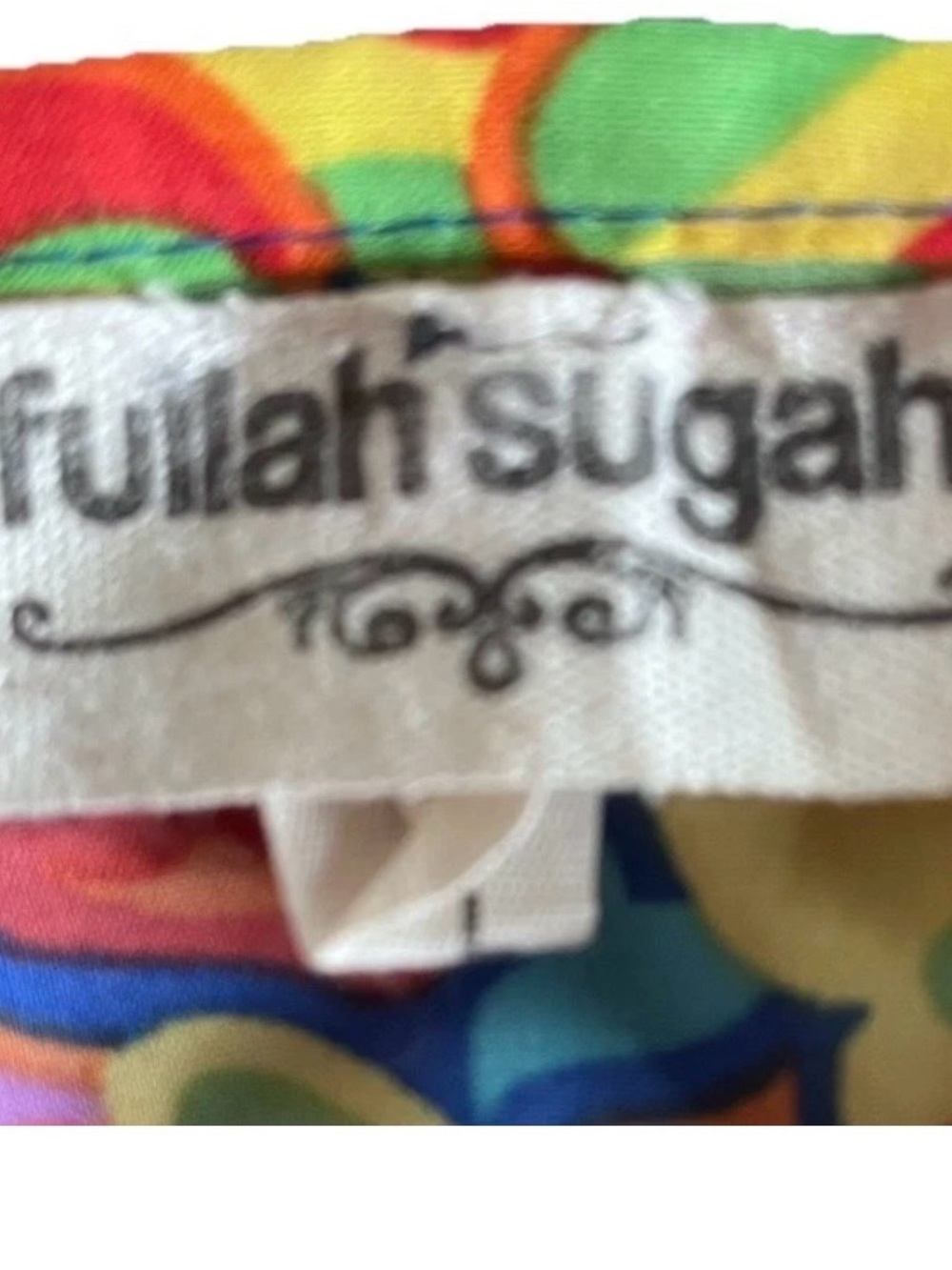 Fullah Sugah Bohemian Paisley Print Deep V-Neck Halter Dress Silk/Viscose - Sz L - Picture 9 of 10